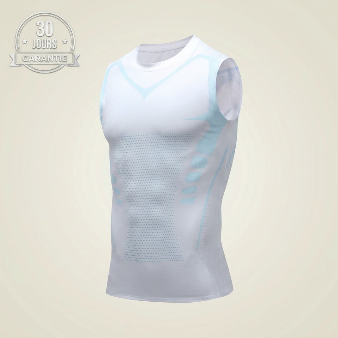 Gilet de Compression Ionique V-Shape pour Homme — Respirant, Gainant & Sculptant