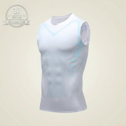 Gilet de Compression Ionique V-Shape pour Homme — Respirant, Gainant & Sculptant