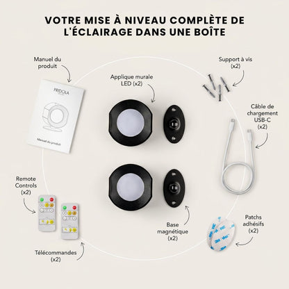 Lampes Murales LED Adhésives