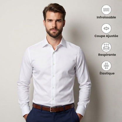 Chemise Infroissable à Coupe Ajustée
