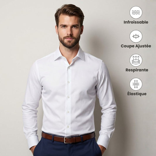 Chemise Infroissable à Coupe Ajustée