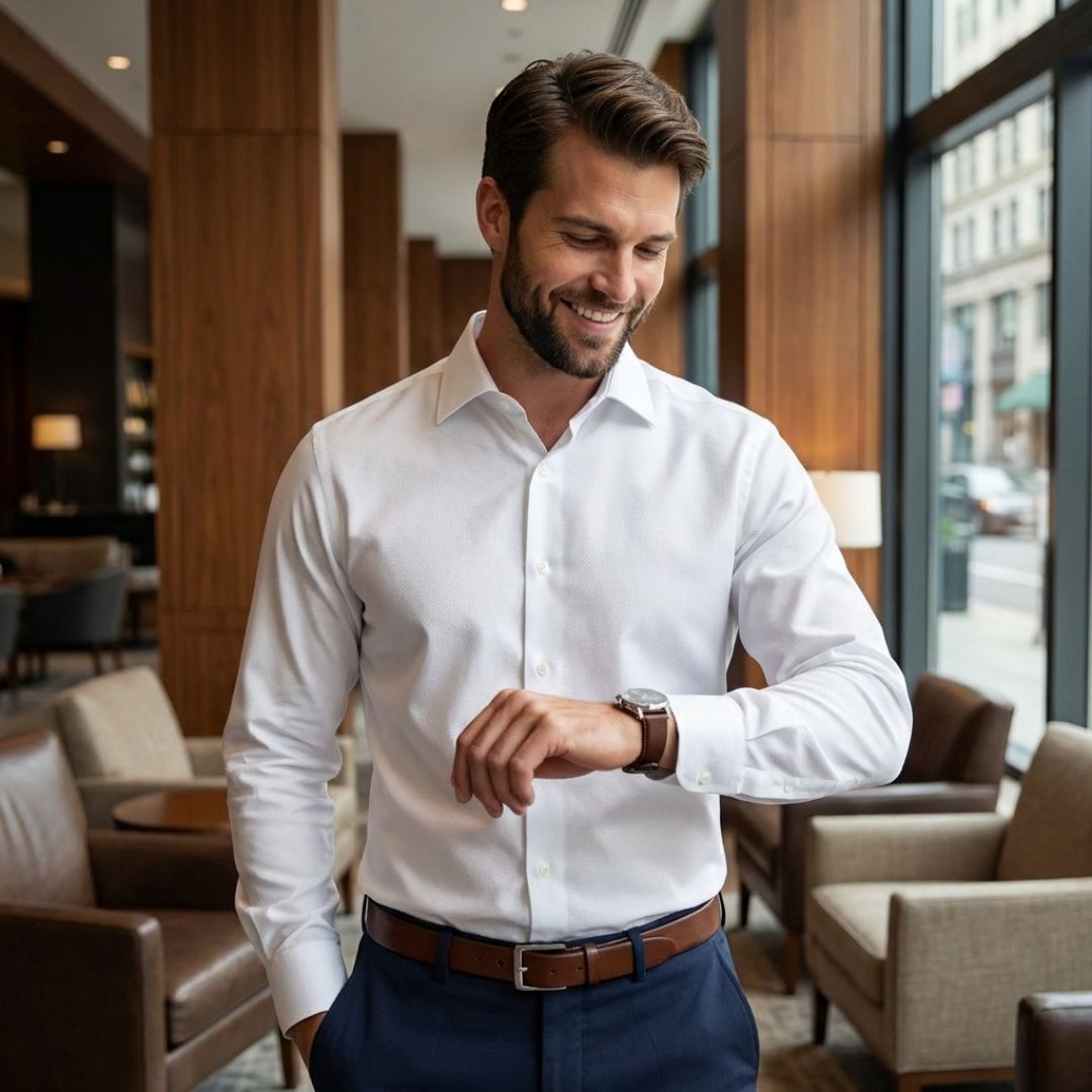 Chemise Infroissable à Coupe Ajustée