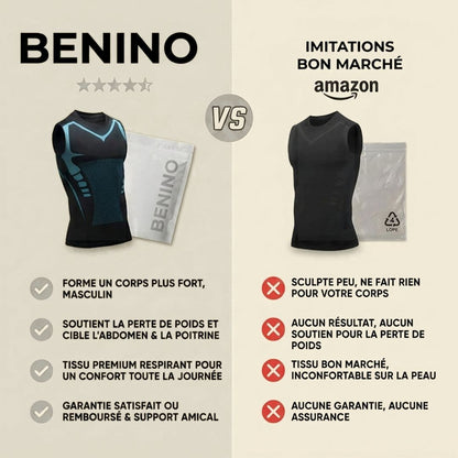 Gilet de Compression Ionique V-Shape pour Homme — Respirant, Gainant & Sculptant