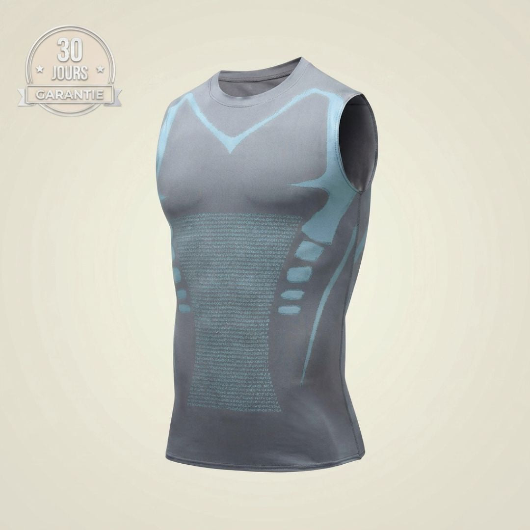 Gilet de Compression Ionique V-Shape pour Homme — Respirant, Gainant & Sculptant