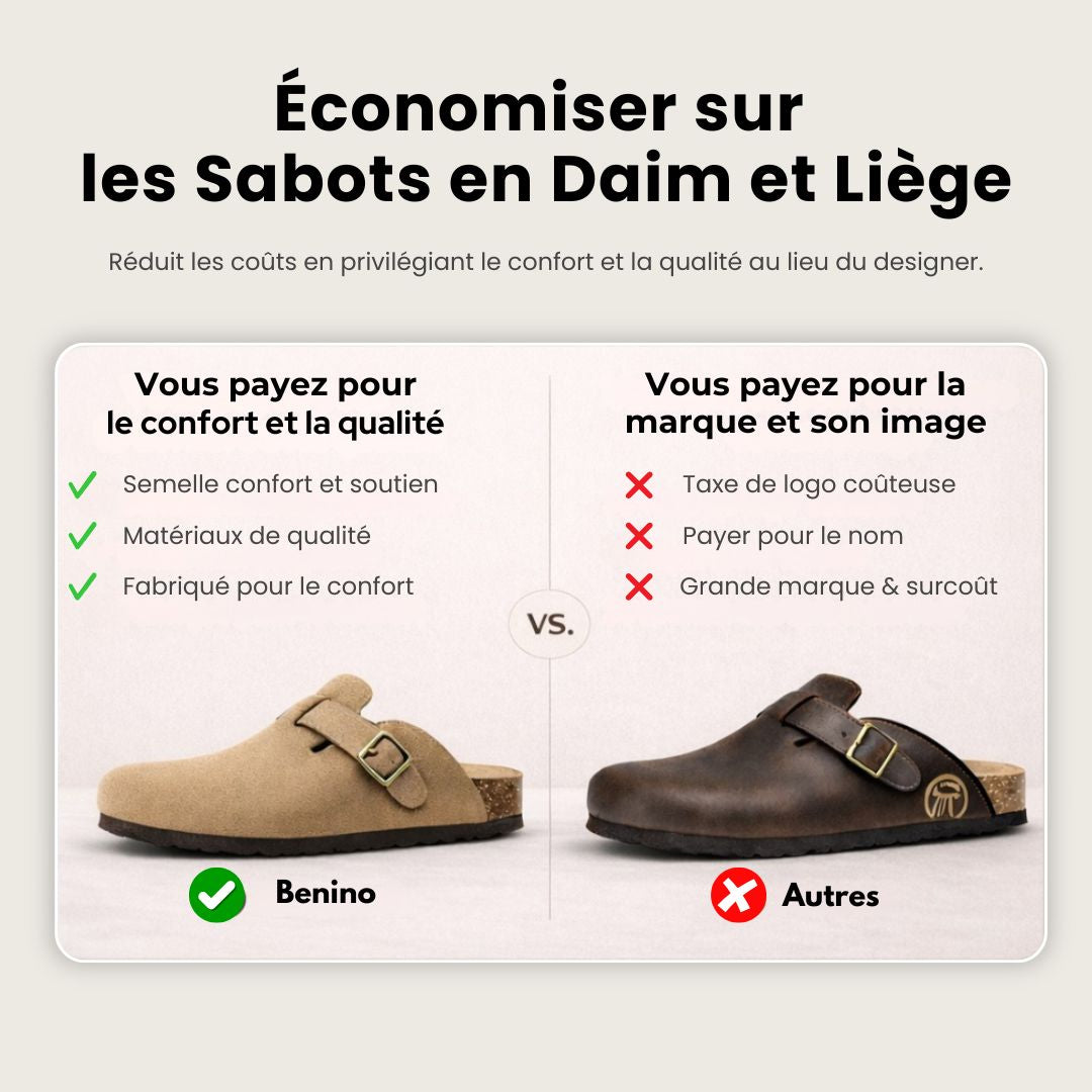 Sabots en Daim Brossé